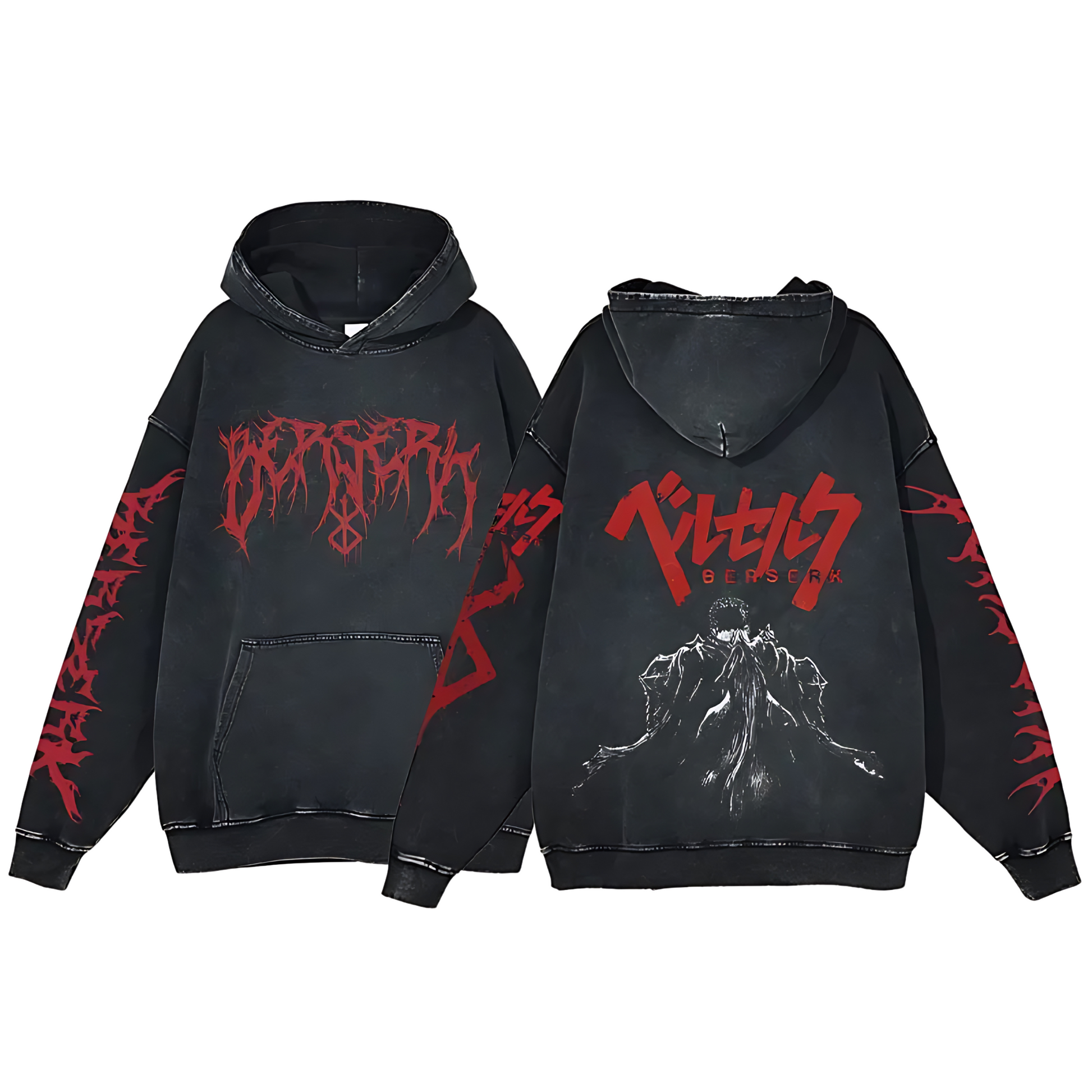 BERSERK VINTAGE HOODIE - OtakuStreetwear