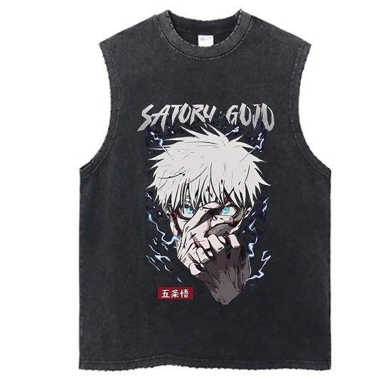 GOJO ANIME GYM VINTAGE TANK TOP